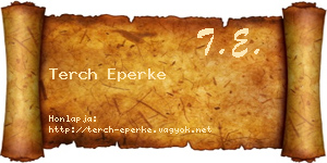 Terch Eperke névjegykártya
